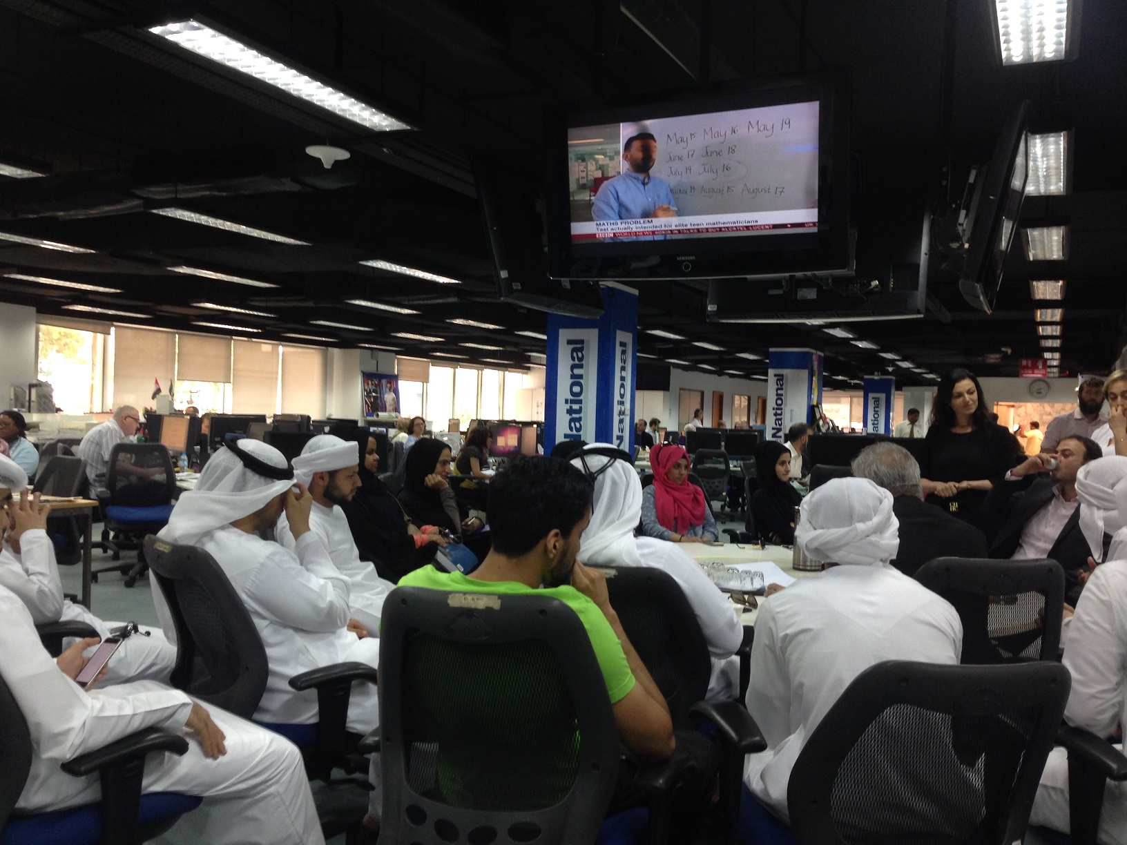 Student visit to the Abu Dhabi Media Company (The National News)