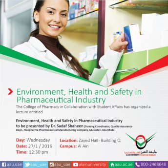 Environment, Health and Safety in Pharmaceutical Industry