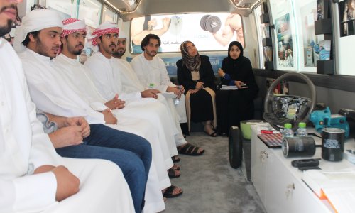 “Bader” Bus visits AAU –Abu Dhabi Campus- for Awareness about the Dangers of Drugs 