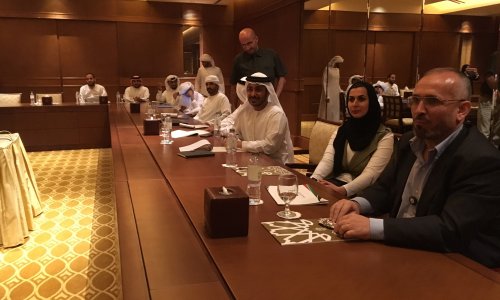  AAU organizes a scientific visit to attend a workshop about MIS in the Emirates Palace 
