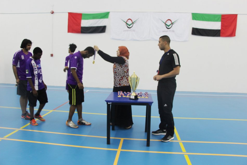Coronation of the Emirates Team the winner of AAU Football Championship at Emirates Team x Manchester CityTeam and Al Ain Campus