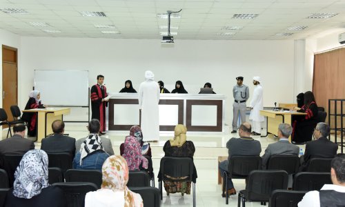 An justice scene represented by the “Moot Court” at AAU