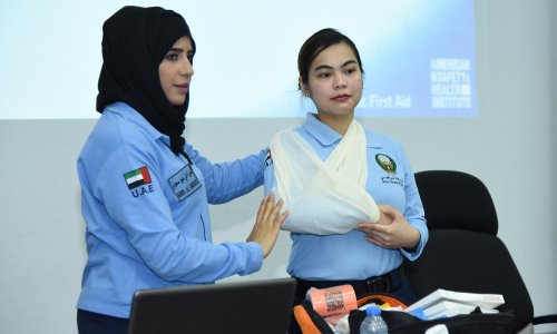 A Workshop about First Aid at the AAU in collaboration with AD Police