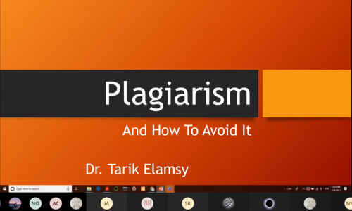 A workshop on Plagiarism and how to avoid it