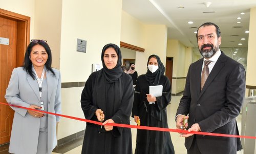 Launching the Innovation Center at Al Ain University in the presence of a delegation from the Department of Economic Development