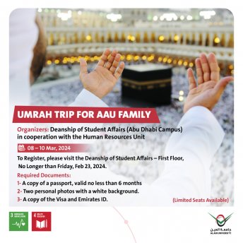 UMRAH TRIP FOR AAU FAMILY