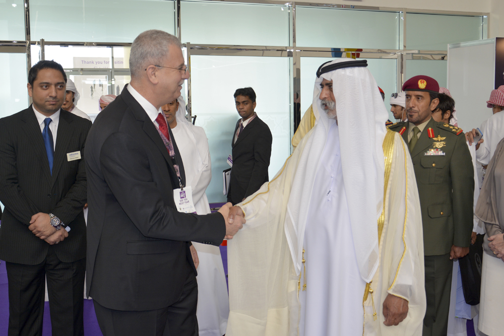 Nahyan Bin Mubarak Visits AAU Pavilion at Al Ain Education and Career Fair 2014